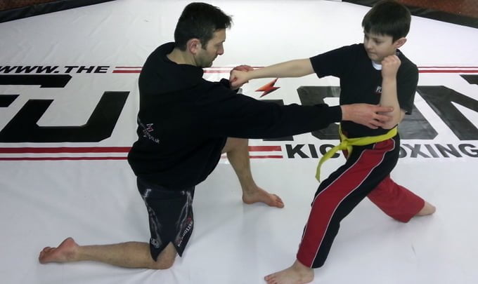 Instructor teaching student