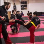 Children-kickboxing-during-kids-class